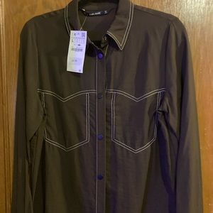 Brown long sleeve blouse